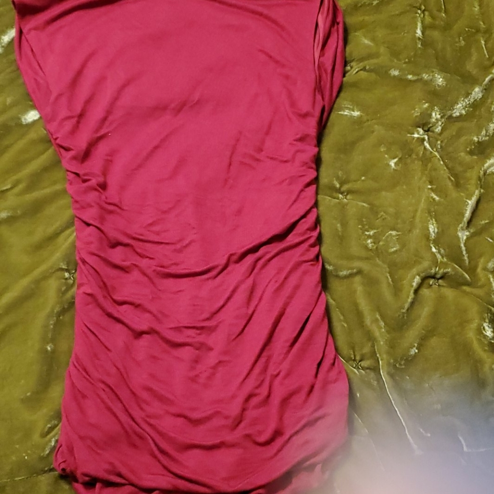 Brick Red Ruched Blouse - Picture 3 of 3